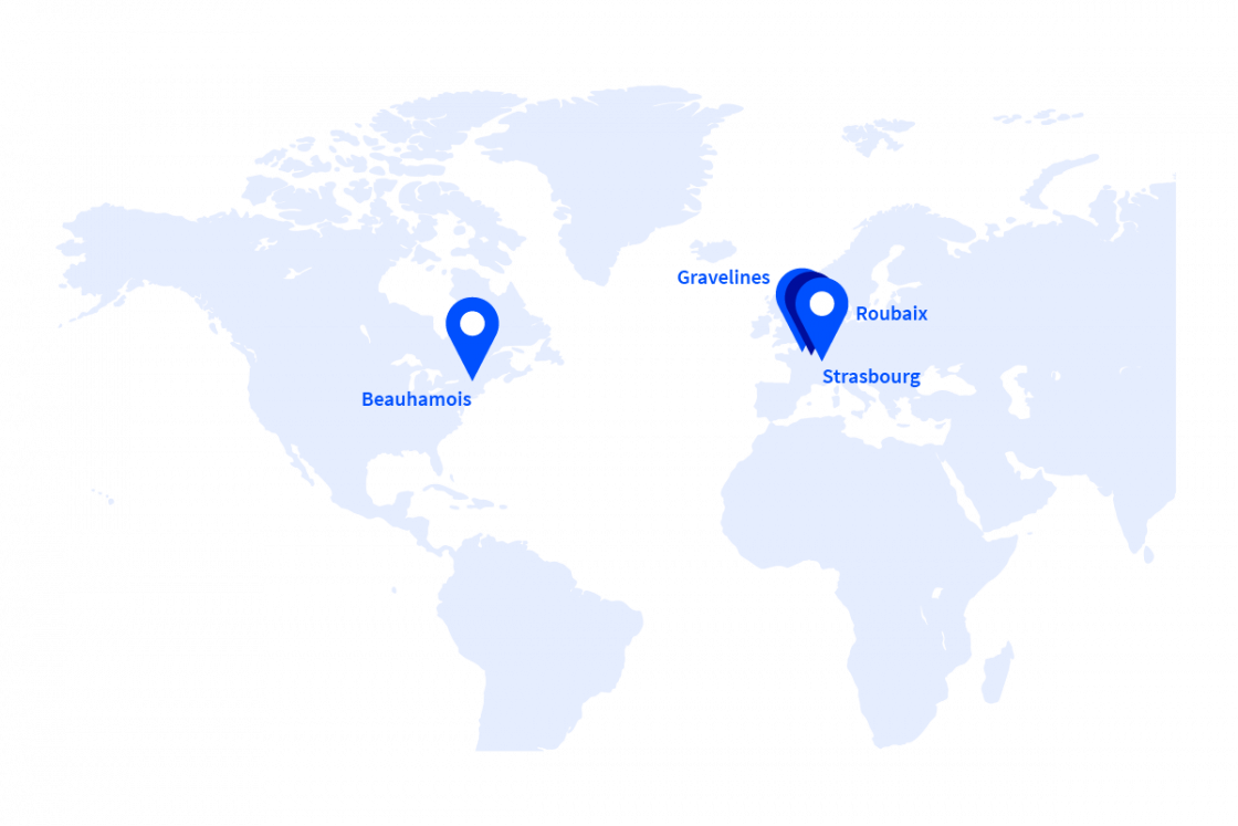 OVHcloud load balancer supported regions map